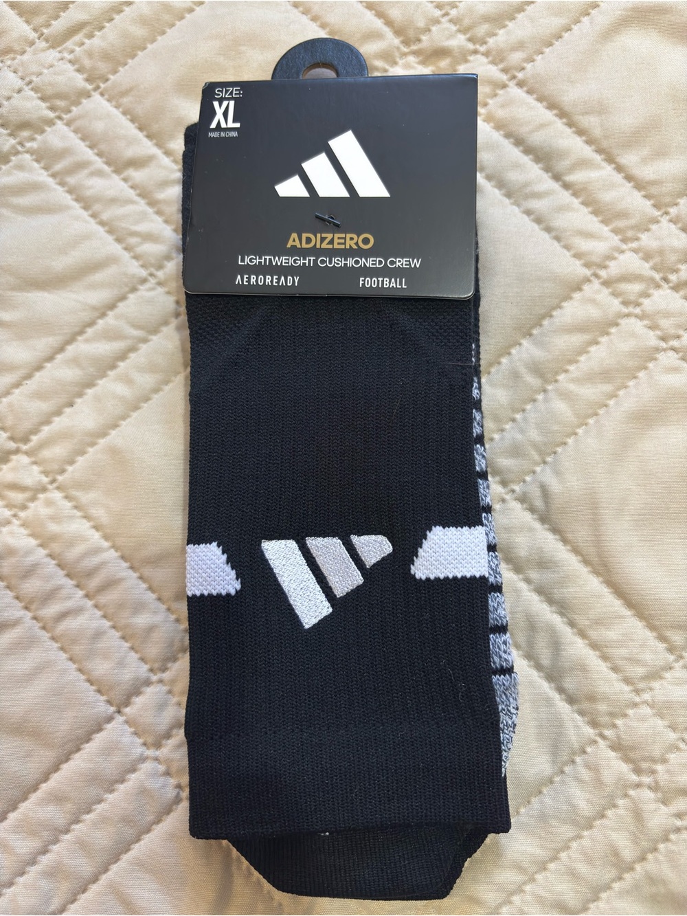 adidas Men’s size 12-16 Adizero Lightweight Cushioned Crew Socks